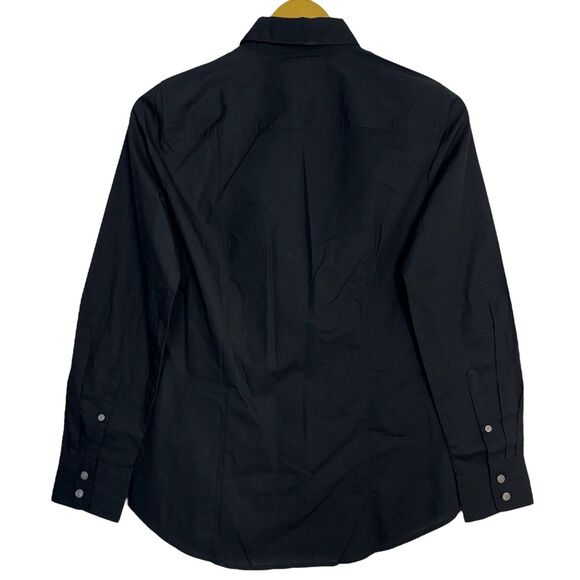 J Crew Womens Button Up Shirt Black XS Cotton Poplin Classic Preppy Work Office - Picture 5 of 11